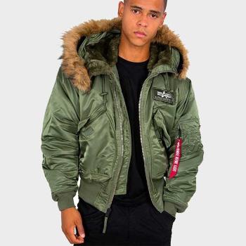 Zimní bomberová bunda Alpha Industries 45P Hooded Bomber Jacket Sage Green - 2XL