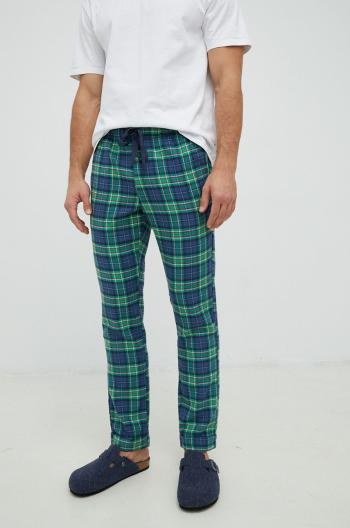 Bavlněné pyžamové kalhoty United Colors of Benetton zelená barva