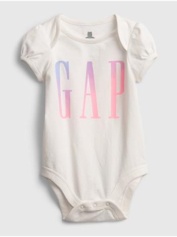 Bílé holčičí baby body GAP Logo ss arch bs
