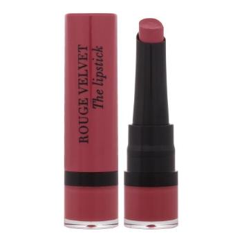 BOURJOIS Paris Rouge Velvet The Lipstick 2,4 ml rtěnka pro ženy 04 Hip Hip Pink