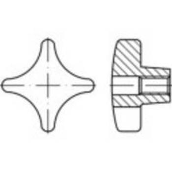 Křížové ovládací matice TOOLCRAFT N/A 20 mm Šedá litina 5 ks