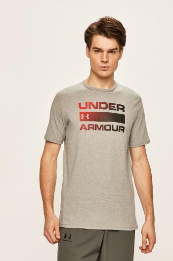 Tričko Under Armour šedá barva, s potiskem