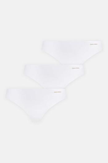 Tanga Calvin Klein Underwear 3-pack bílá barva