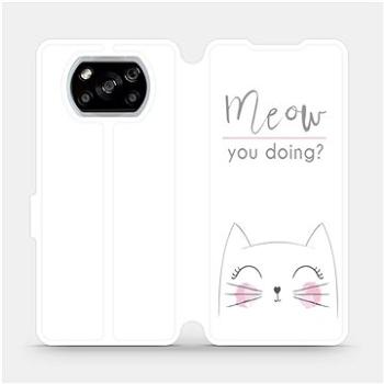 Flipové pouzdro na mobil Xiaomi POCO X3 NFC - M098P Meow you doing? (5903516392421)