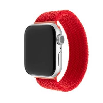 FIXED Elastic Nylon Strap pro Apple Watch 42/44/45/Ultra 49mm velikost XS červený (FIXENST-434-XS-RD)