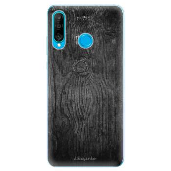 Odolné silikonové pouzdro iSaprio - Black Wood 13 - Huawei P30 Lite
