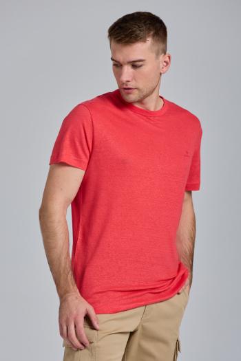 TRIČKO GANT D2. LINEN SS T-SHIRT růžová XXL