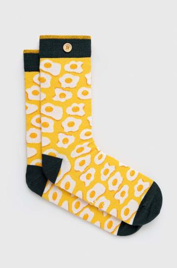 Ponožky Cabaia pánské, žlutá barva