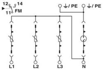 Svodič pro přepěťovou ochranu Phoenix Contact VAL-MS 385/80/3+1-FM 2920968