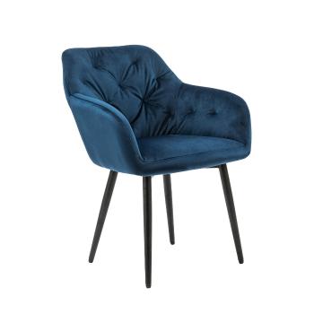 Sametová židle – modrá