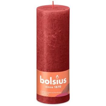 BOLSIUS rustikální sloupová jemná červená 190 × 68 mm (8717847146748)