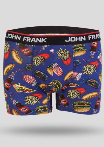 Pánské boxerky John Frank JFBD212 XL Modrá