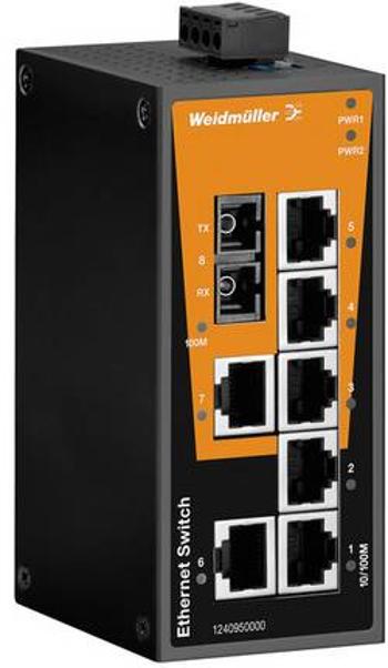 Průmyslový ethernetový switch Weidmüller, IE-SW-BL08-7TX-1SC, 10 / 100 MBit/s