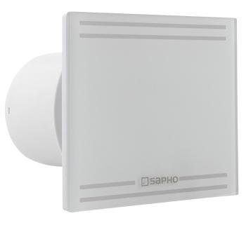 SAPHO GLASS koupelnový ventilátor axiální, 8W, potrubí 100, bílá GS101