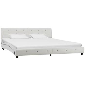 Rám postele bílý umělá kůže 180x200 cm (280316)