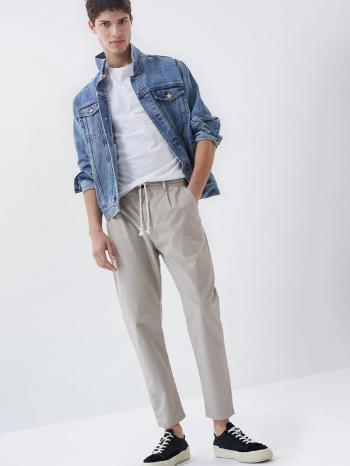 Salsa Jeans Tapered Chino Kalhoty Béžová