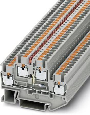 Řadová svorka průchodky Phoenix Contact PTTB 2,5-LA 60 RD 3211469, 50 ks, šedá