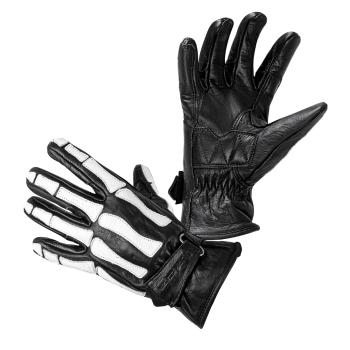 Moto rukavice W-TEC Classic  White Bones černá  XXL