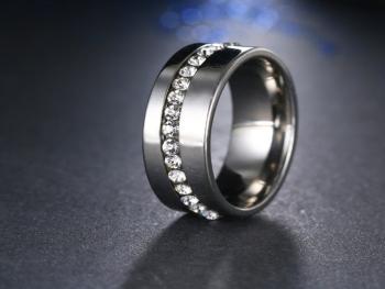 Ziskoun Masivní prsten se zdobením z chirurgické oceli SR191 Průměr: Vel. 8 - 19 mm