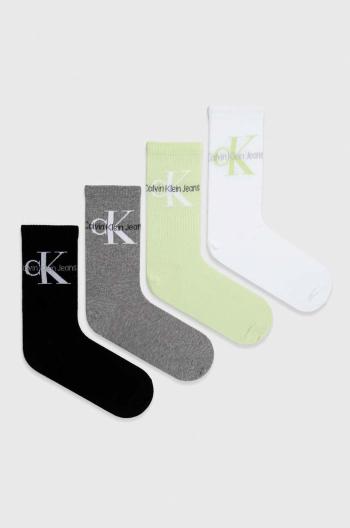Ponožky Calvin Klein 4-pack dámské, zelená barva