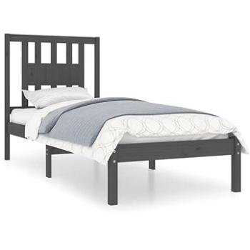 Rám postele šedý masivní dřevo 75 × 190 cm Small Single, 3104025 (3104025)