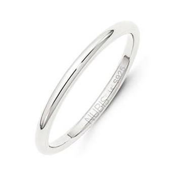 NUBIS® NB101-2 Stříbrný snubní prsten šíře 2 mm - velikost 53 - NB101-2-53