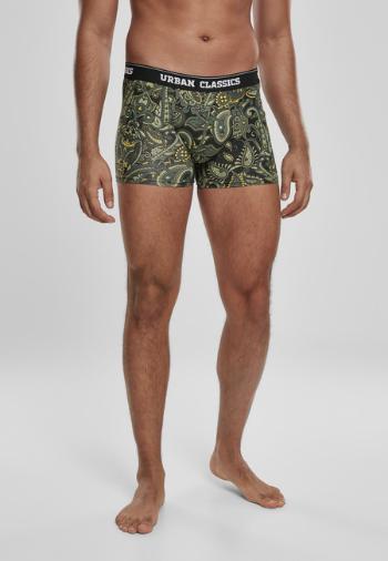 Urban Classics Boxer Shorts 3-Pack darkgreen/paisley/black - S