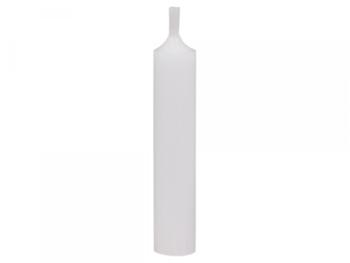 Bílá úzká krátká svíčka Short dinner white - Ø 2 *11cm / 4.5h 70854-01