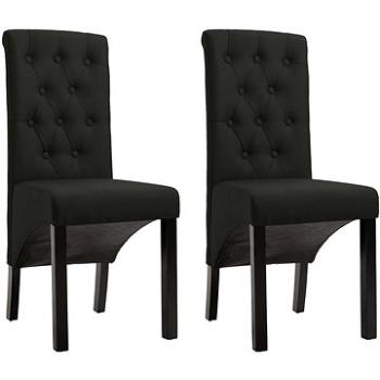 Jídelní židle 2 ks černé textil (248991)
