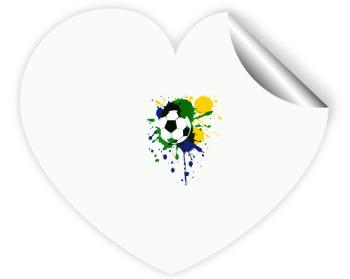 Samolepky srdce - 5 kusů Fotbalový míč