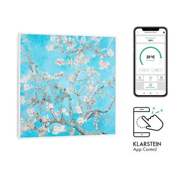 Klarstein Wonderwall Air Art Smart, infračervený ohrievač, 60 x 60 cm, 350 W, aplikácia, mandlový květ