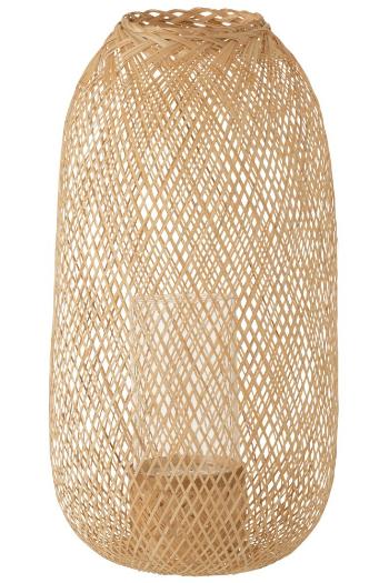 Bambusová lucerna v přírodním provedení Hazel - Ø 30*60 cm 1608