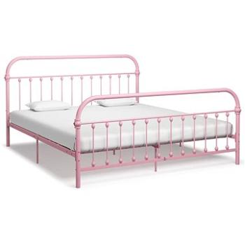 Rám postele růžový kov 180x200 cm (284515)