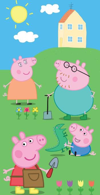 MODRÁ DĚTSKÁ OSUŠKA PEPPA PIG 70 X 140 CM Velikost: ONE SIZE