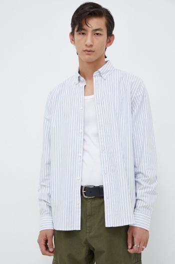 Košile Les Deux pánská, tyrkysová barva, regular, s límečkem button-down, LDM410135