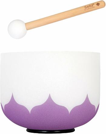 Sela 8" Crystal Singing Bowl Lotus 440 Hz B - Violet (Crown Chakra) incl. 1 Wood Mallet Zpívající miska 8" Crown Chakra