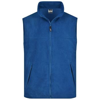 James & Nicholson Pánská fleecová vesta JN045 - Královská modrá | XL
