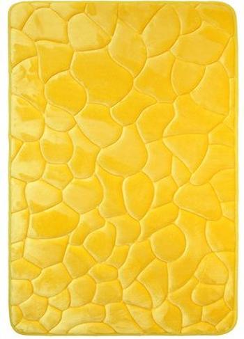 BO-MA koberce Protiskluzová koupelnová předložka 3D 0133 yellow - 40x50 cm Žlutá
