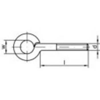 Šrouby s okem typu 48 TOOLCRAFT N/A (Ø x d) 10 mm x 80 mm Galvanicky pozinkovaná ocel M6 100 ks