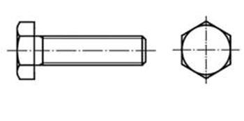 Šestihranné šrouby TOOLCRAFT 133772, N/A, M20, 45 mm, ocel, 25 ks