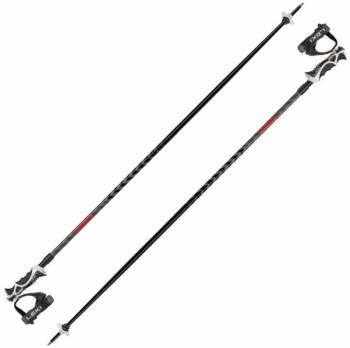 Leki Hot Shot S Eloxal Black/Anodized Grey/Bright Red 135 cm Lyžařské hole