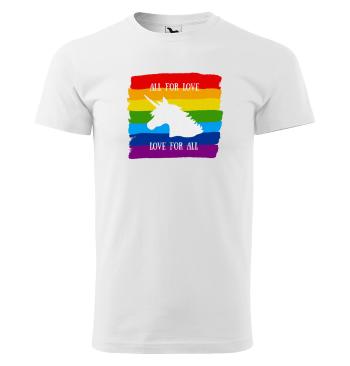 Tričko LBGT Unicorn (Velikost: XL, Typ: pro muže, Barva trička: Bílá)