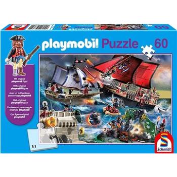 Puzzle Playmobil Piráti 60 dílků + figurka Playmobil (4001504563820)