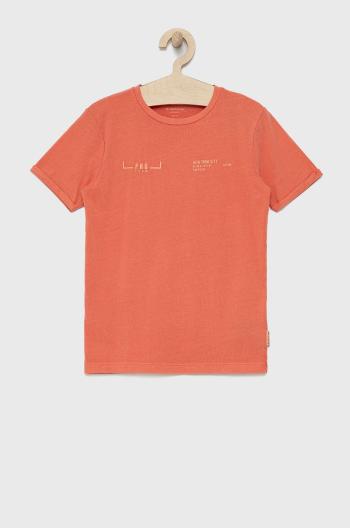 Dětské bavlněné tričko Tom Tailor oranžová barva, s potiskem