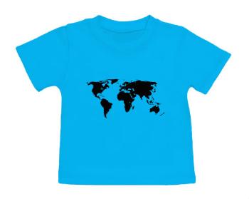 Tričko pro miminko Mapa světa