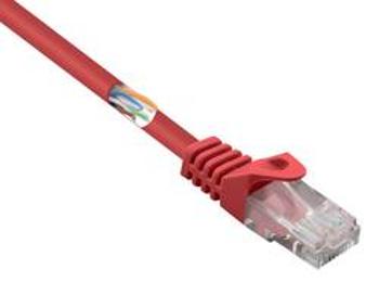 Síťový kabel RJ45 Basetech BT-1717473, CAT 5e, U/UTP, 10.00 m, červená