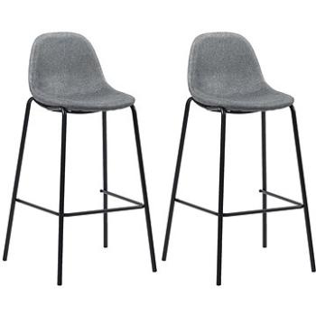 Barové stoličky 2 ks světle šedé textil, 281523 (281523)