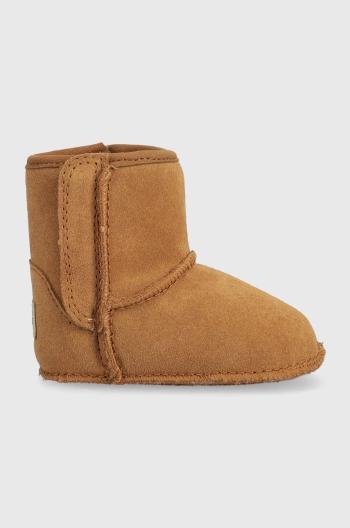 Kojenecké semišové boty UGG I BABY CLASSIC béžová barva