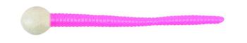 Berkley gumová nástraha powerbait twister mice tail white/bubblegum 7,5 cm (13ks v balení)