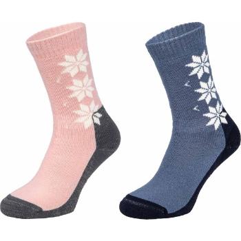 KARI TRAA WOOL SOCK 2PK Dámské vlněné ponožky, modrá, velikost 36-38